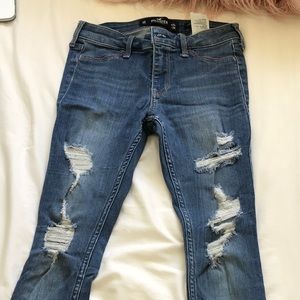 distressed blue jeans - hollis get